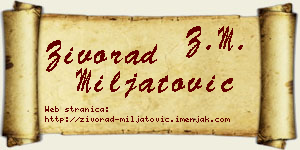 Živorad Miljatović vizit kartica